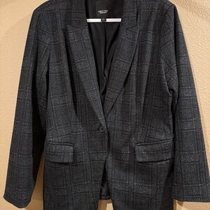 Grey and Black Soft Blazer